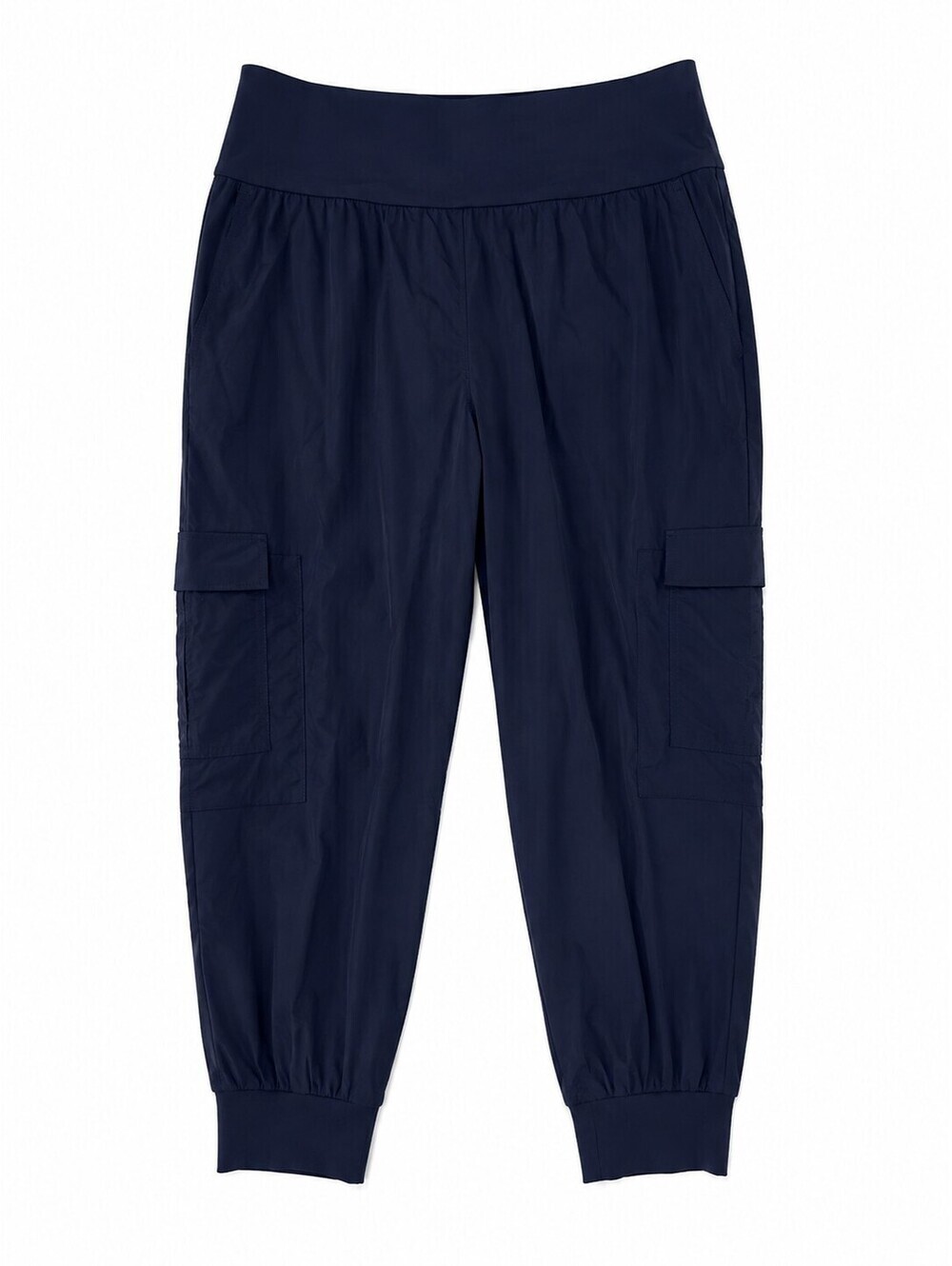 Anatomie Navy Cargo Travel Pants Cropped Stretch Jogger Women's L